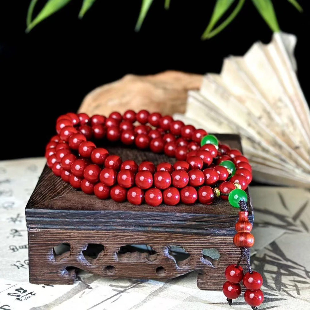 含辰砂工艺品精品多圈手串（无礼盒）