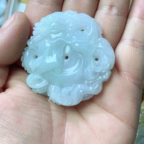 翡翠颈饰未镶嵌天然缅甸翡翠a货