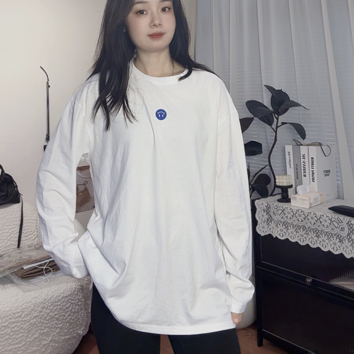 vivi.2025新款【韩国定制笑脸T恤】