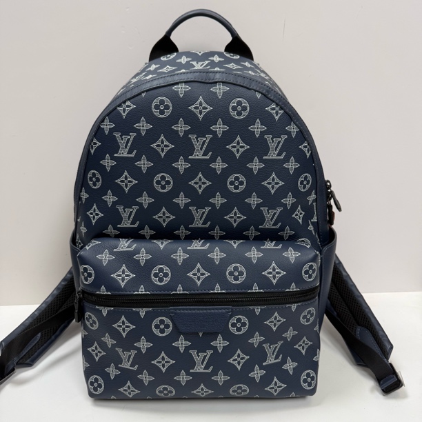 99新 LouisVuitton/路易威登 蓝皮白花压纹3代阿波罗2214