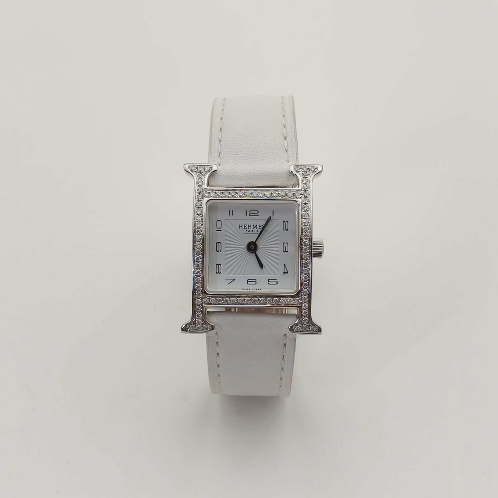 99新 Hermes/爱马仕 花花HEURE H系列腕表 21mmMM 小号