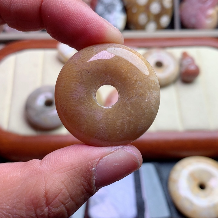 硅化珊瑚（珊瑚玉）颈饰未镶嵌
