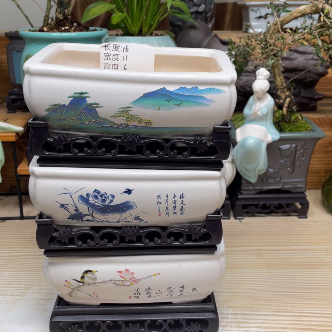 紫砂花盆陶瓷艺术花盆陶瓷