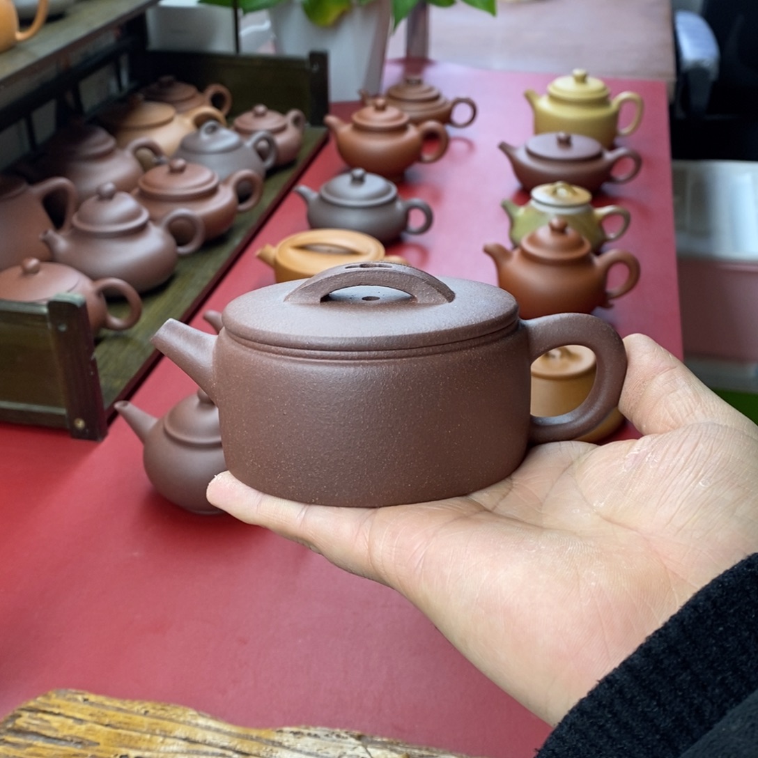 茶壶紫砂紫泥汉瓦30目微瑕