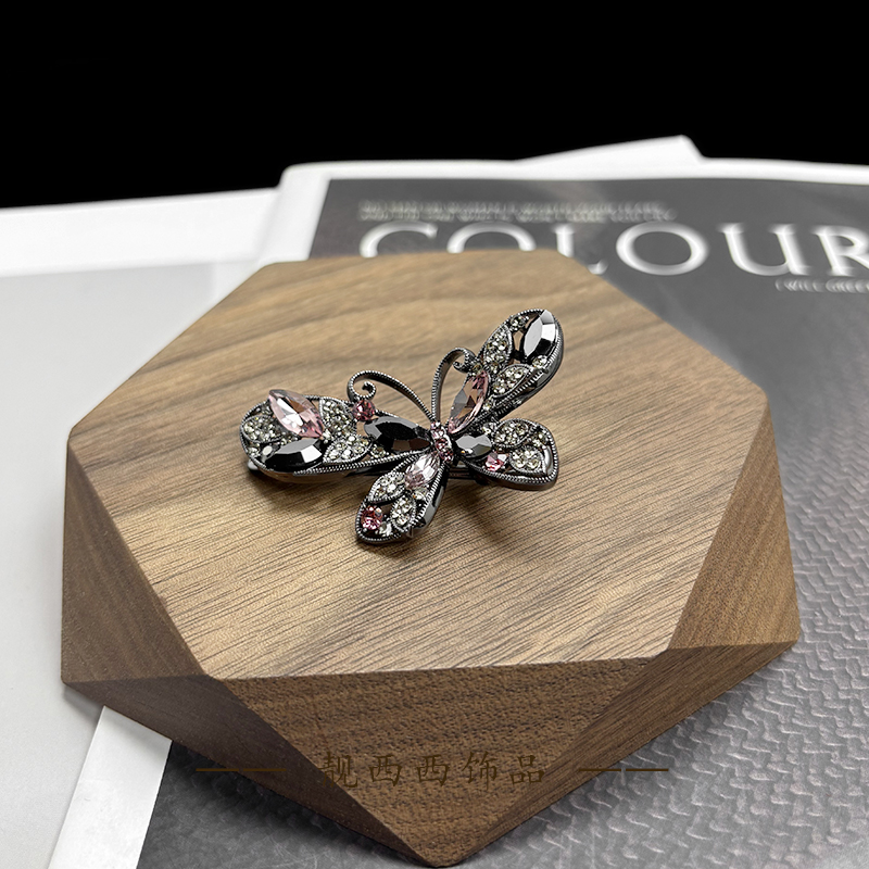 【LXX靓西西】065鸭嘴夹4.8厘米立体蝴蝶精致碎发夹