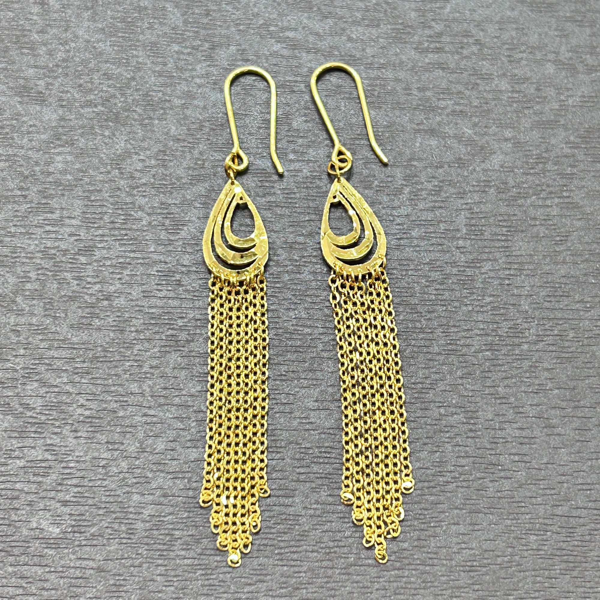 【木子专享】足金999投资金攒黄金水滴流苏ZBHJE741克重多退少补