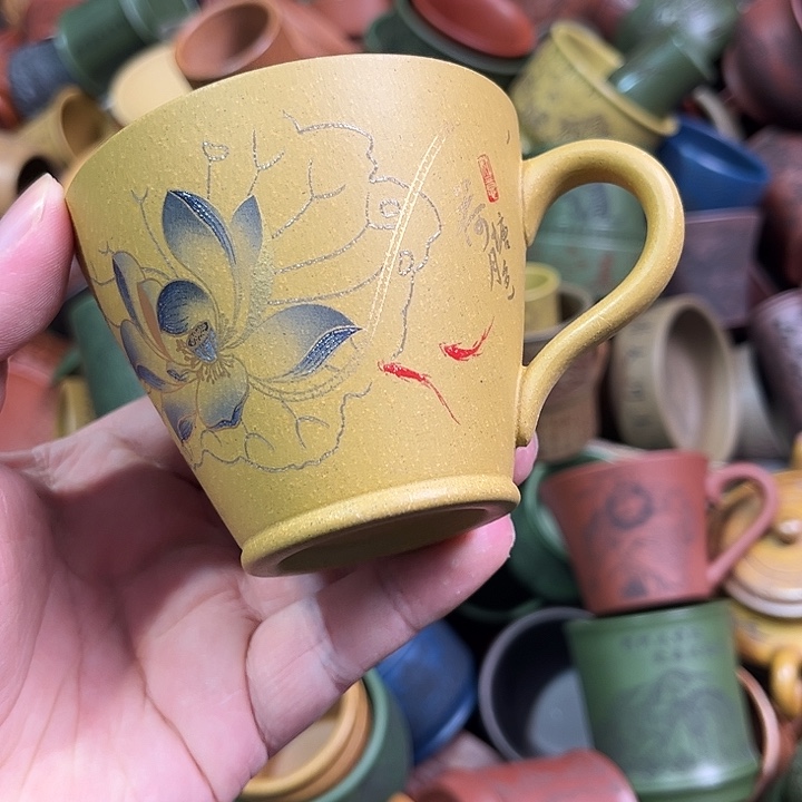 紫砂茶杯全手工紫砂主人杯