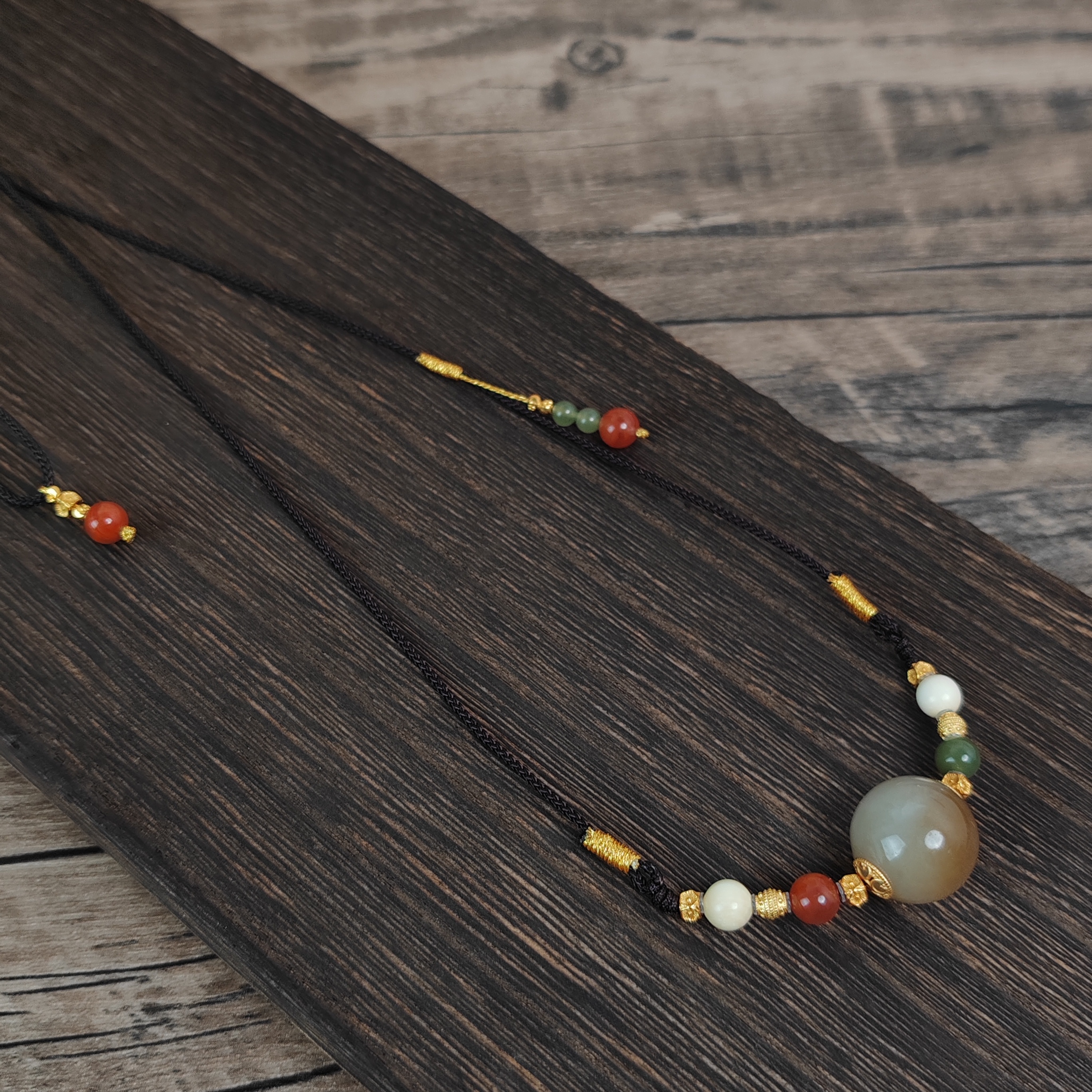 手工编绳猛犸设计款项链