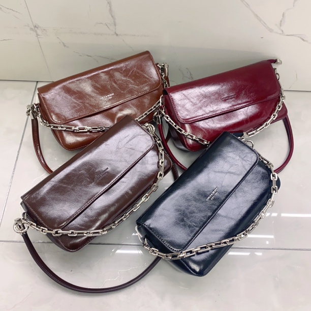 油蜡皮经典法棍多隔层单肩斜挎女士包包