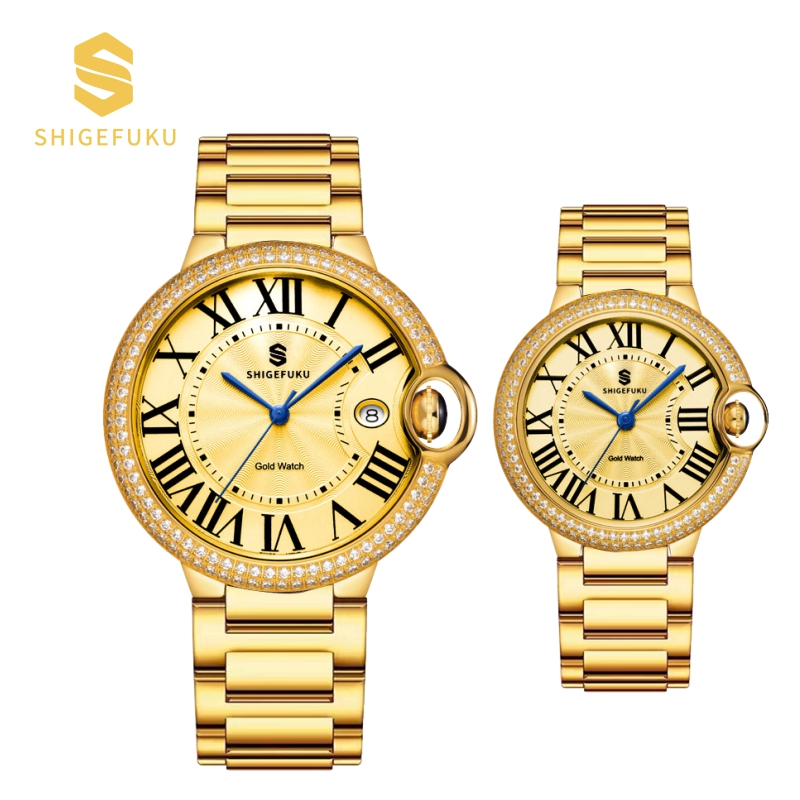 足 金999【香港SHIGEFUKU】金气球/时尚男士腕表8508GHY