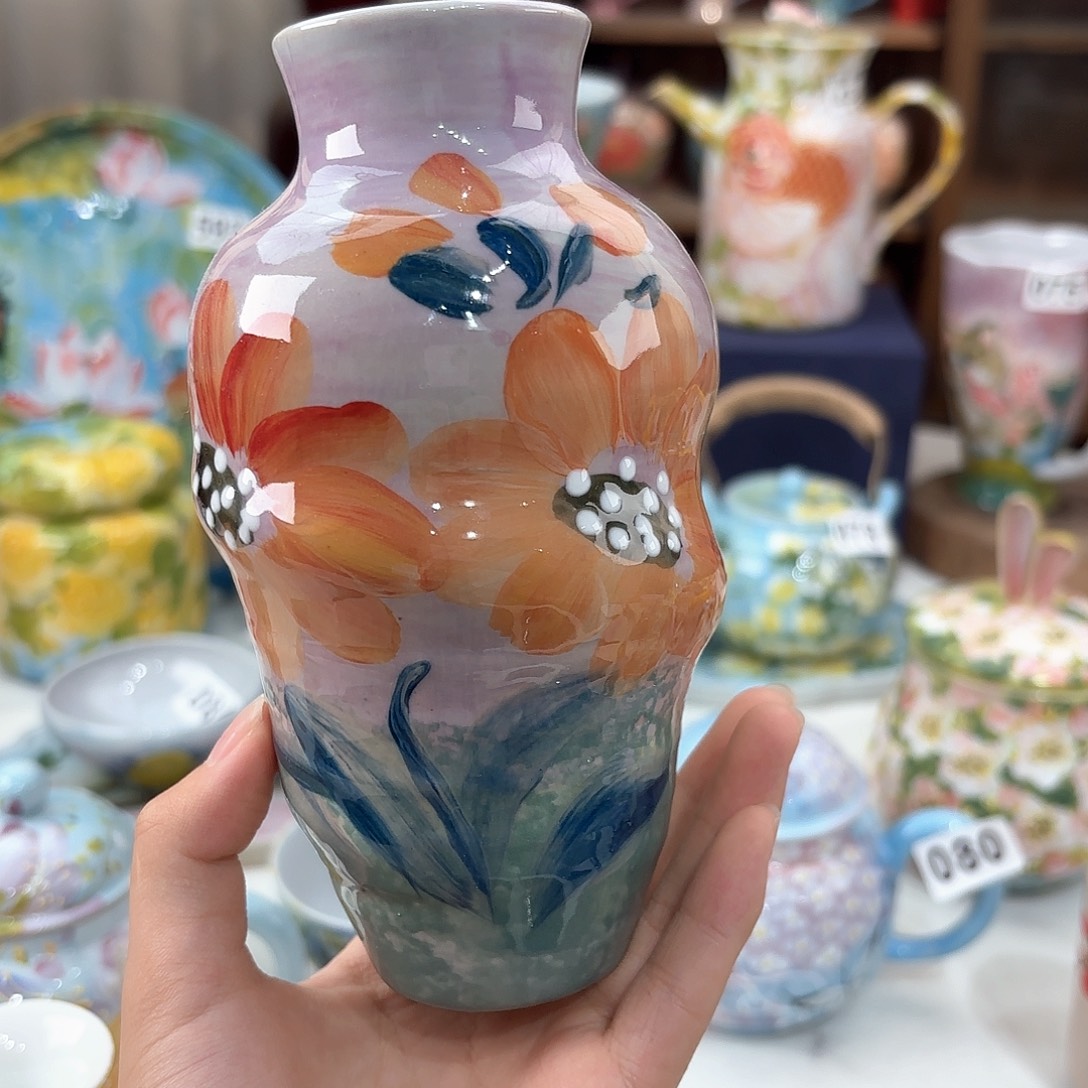 景德镇手绘高温釉下彩陶瓷茶具