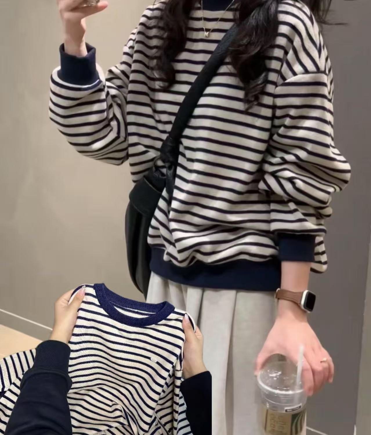 秋冬季秋季新款女宽松百搭衣服长袖打底衫女装秋款爆款2025新款
