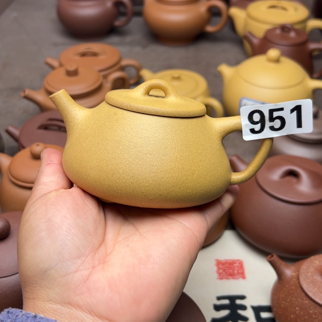 紫砂茶壶黄金段半手工240cc左右