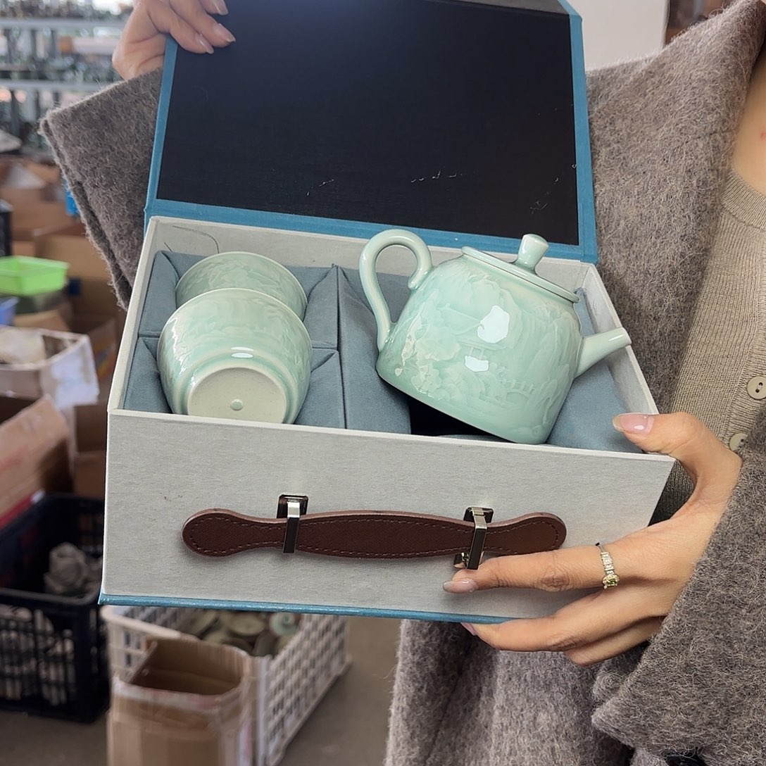 龙泉云间青瓷小米茶器