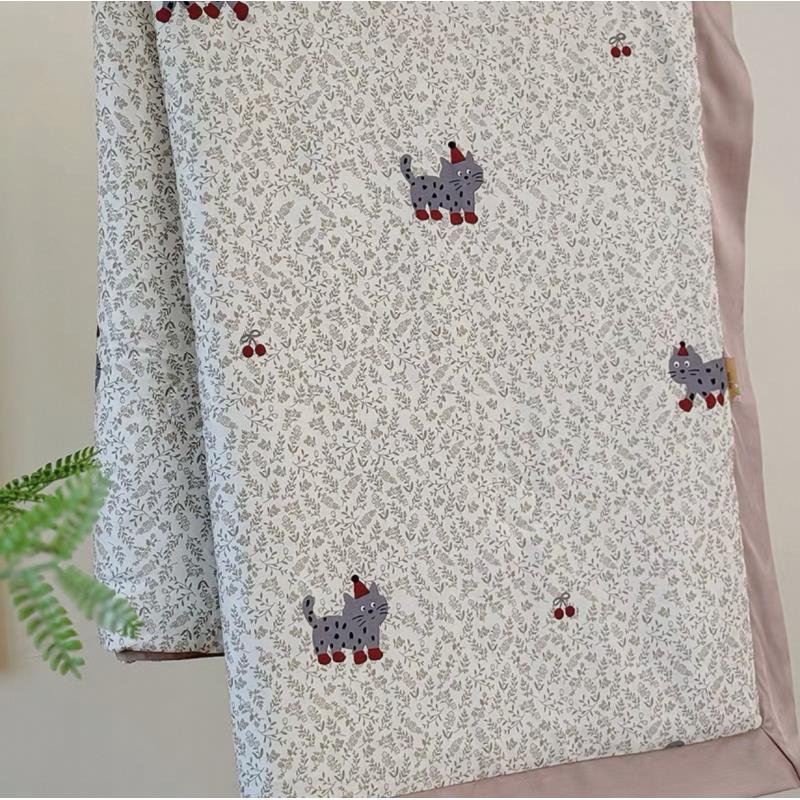 【北奈かわ会社】150*200cmA类有氧针织双层纱夏被空调被快乐猫咪