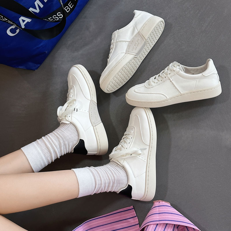 头层牛皮软底软面休闲运动鞋女款百搭平底板鞋透气小白鞋