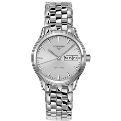 99新 Longines/浪琴  L4.899.4.72.6/军旗899双日历/表径38.5