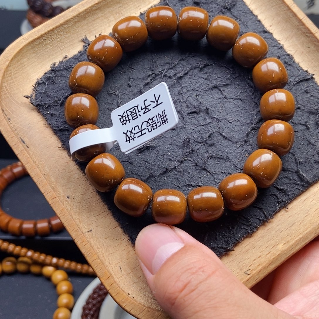 紫金鼠手串12.8mm半实心老型