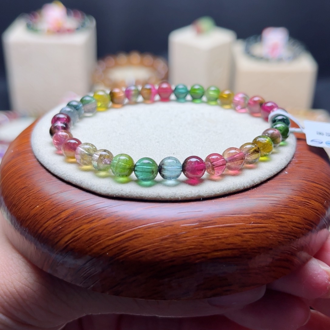 碧玺手链未镶嵌西瓜5.3mm