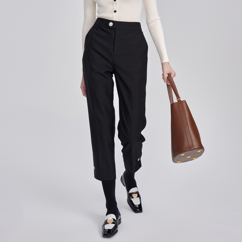 【达人专属】OBEG欧碧倩简洁九分裤10444012