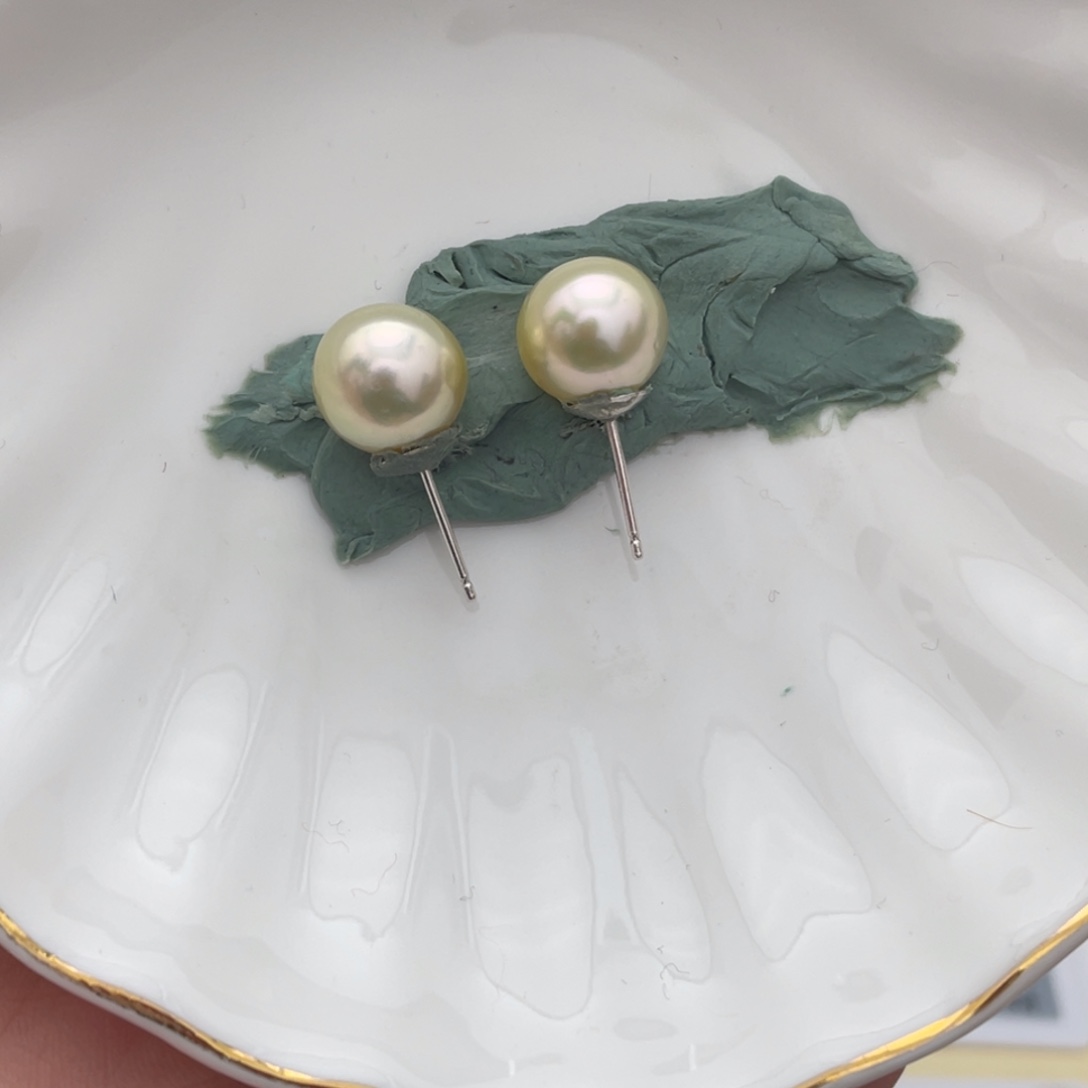 定制淡水珍珠9K金镶嵌发饰