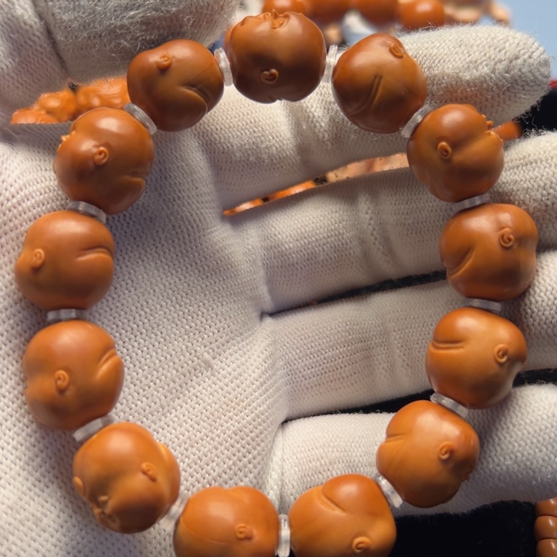 橄榄核手串/手链橄榄核手串核雕经典系列开心