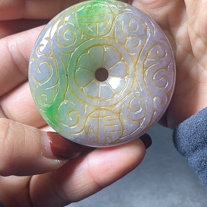 白玉菩提吊坠摆件