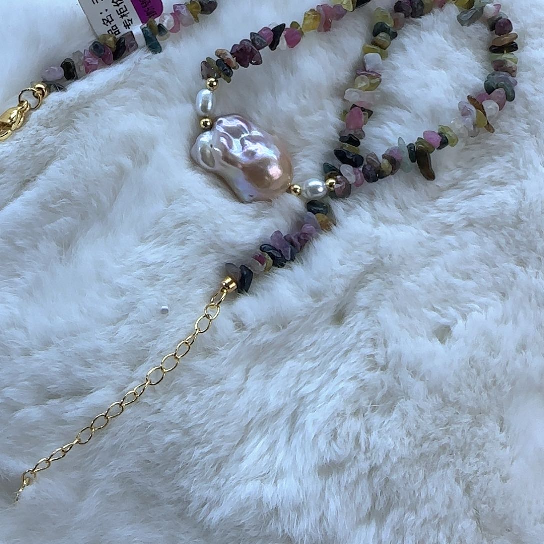 银S925镶嵌项链定制918淡水珍珠