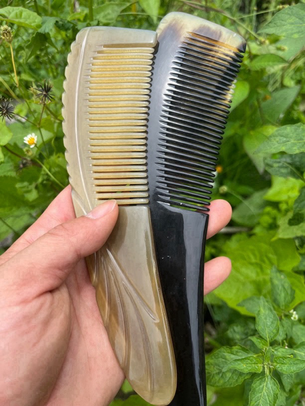 【园园现収山货】老-牛-角-纯-手-工-梳-子1把-4把-农