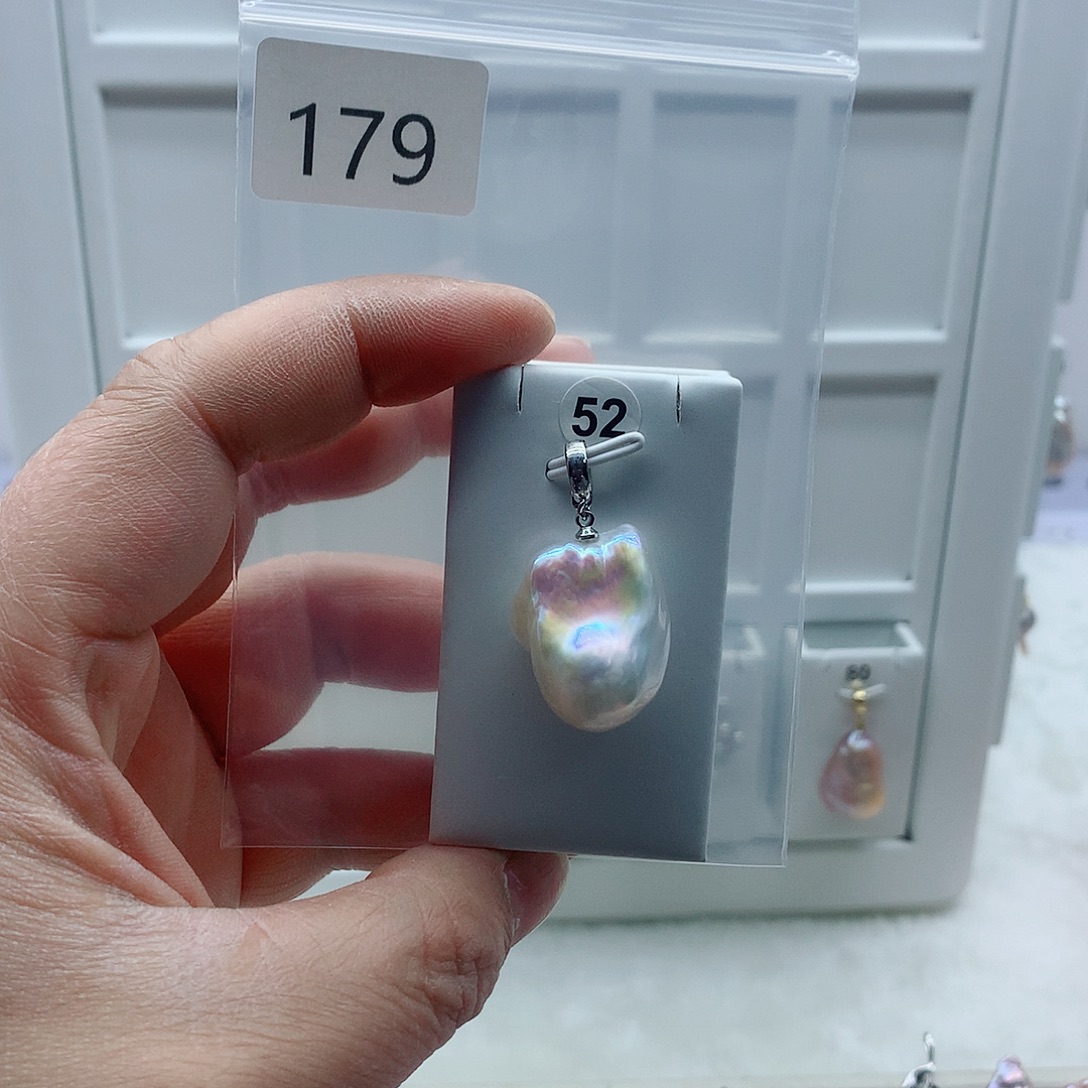合金吊坠(不含链)淡水珍珠