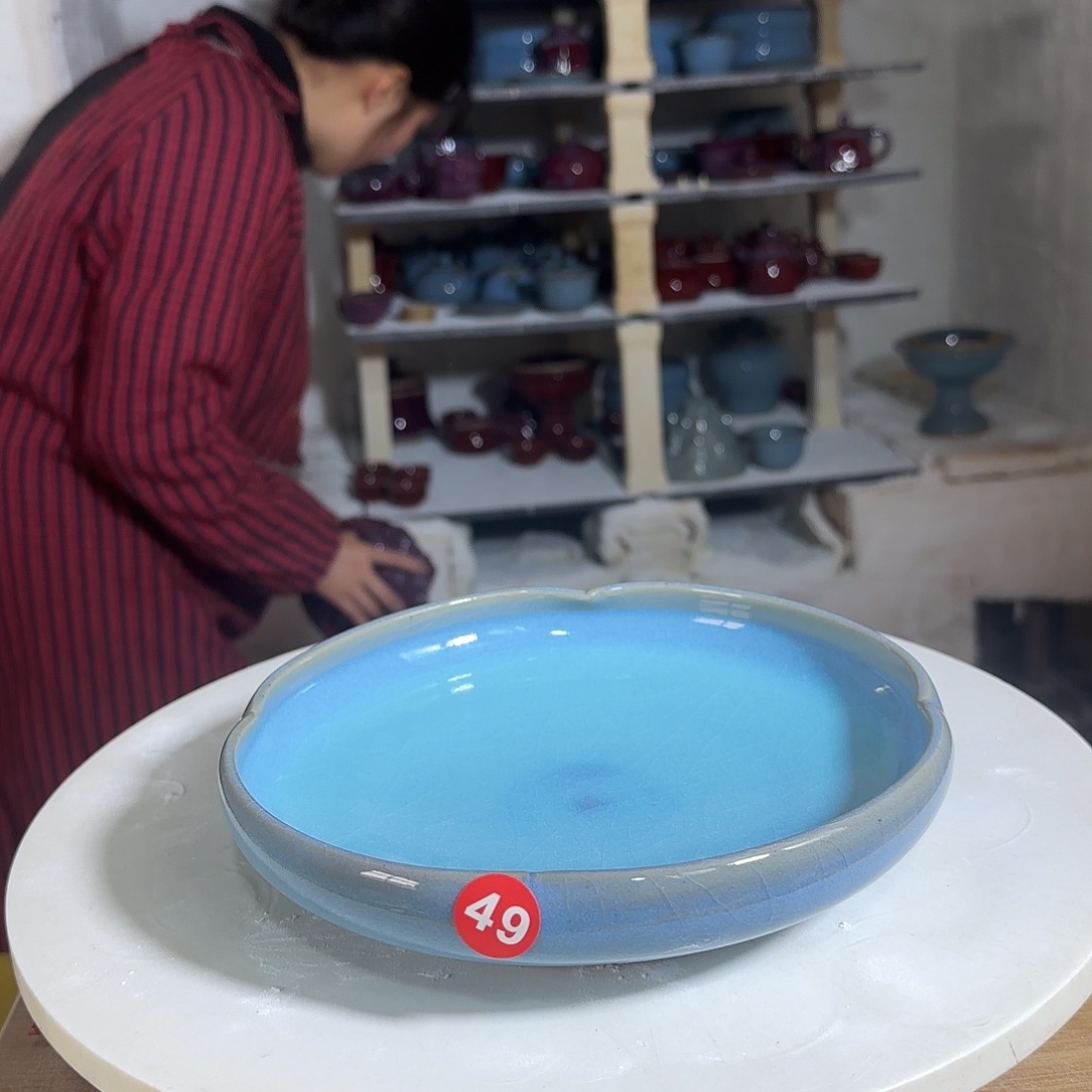 摆件陶郑家钧窑摆件微