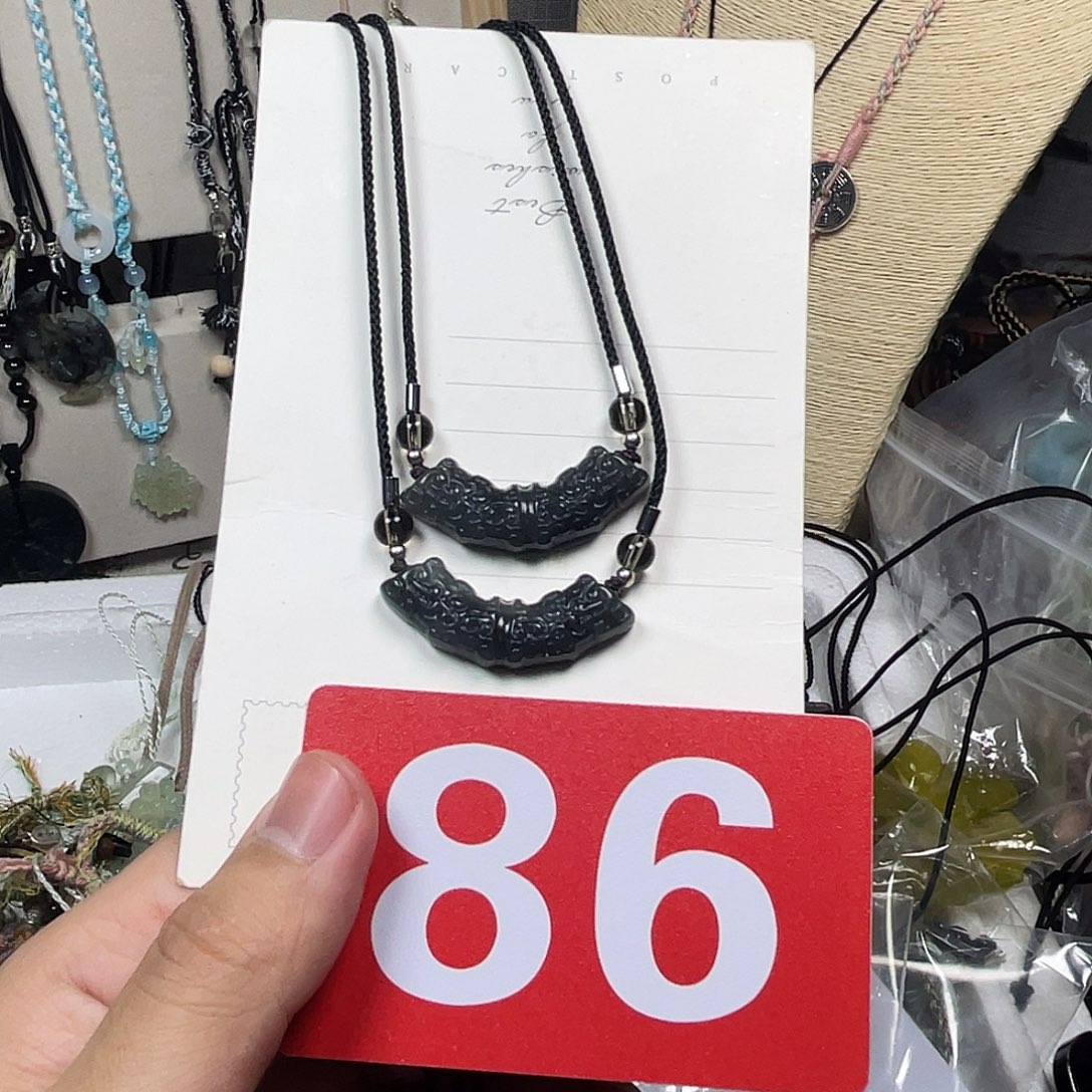 蛇纹石玉合金颈饰
