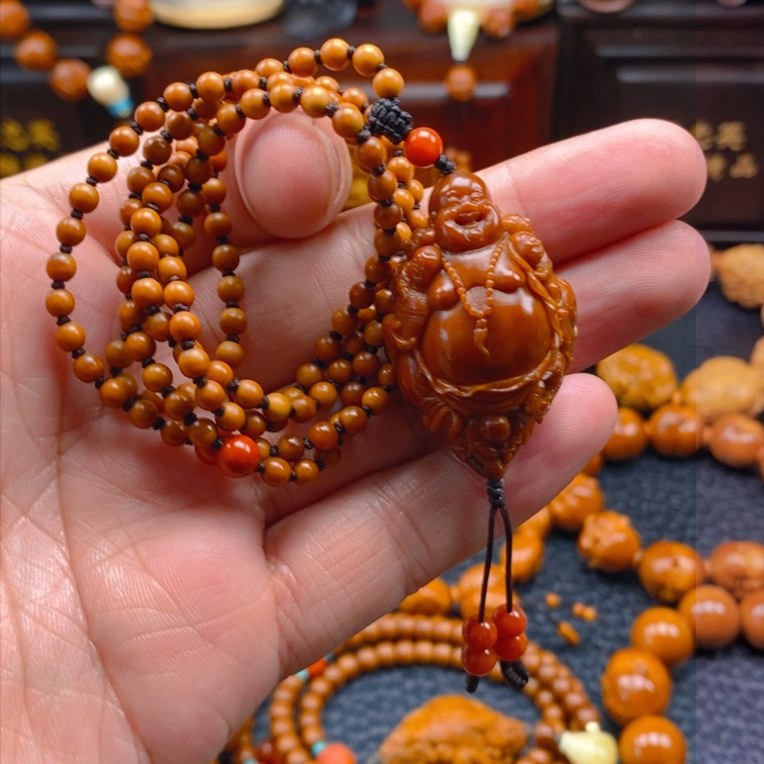 橄榄核手串/手链许忠英2.6九子戏米勒（老作品不议价）