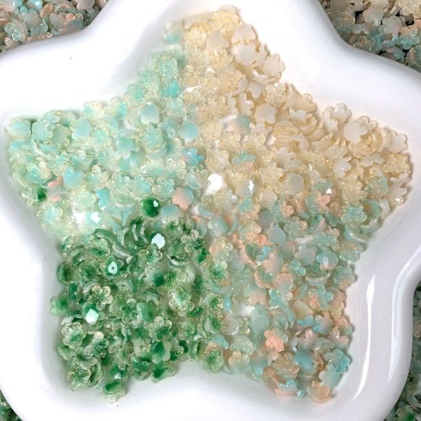 D链接小花叶子配件清新风diy饰品材料手工装饰DIY