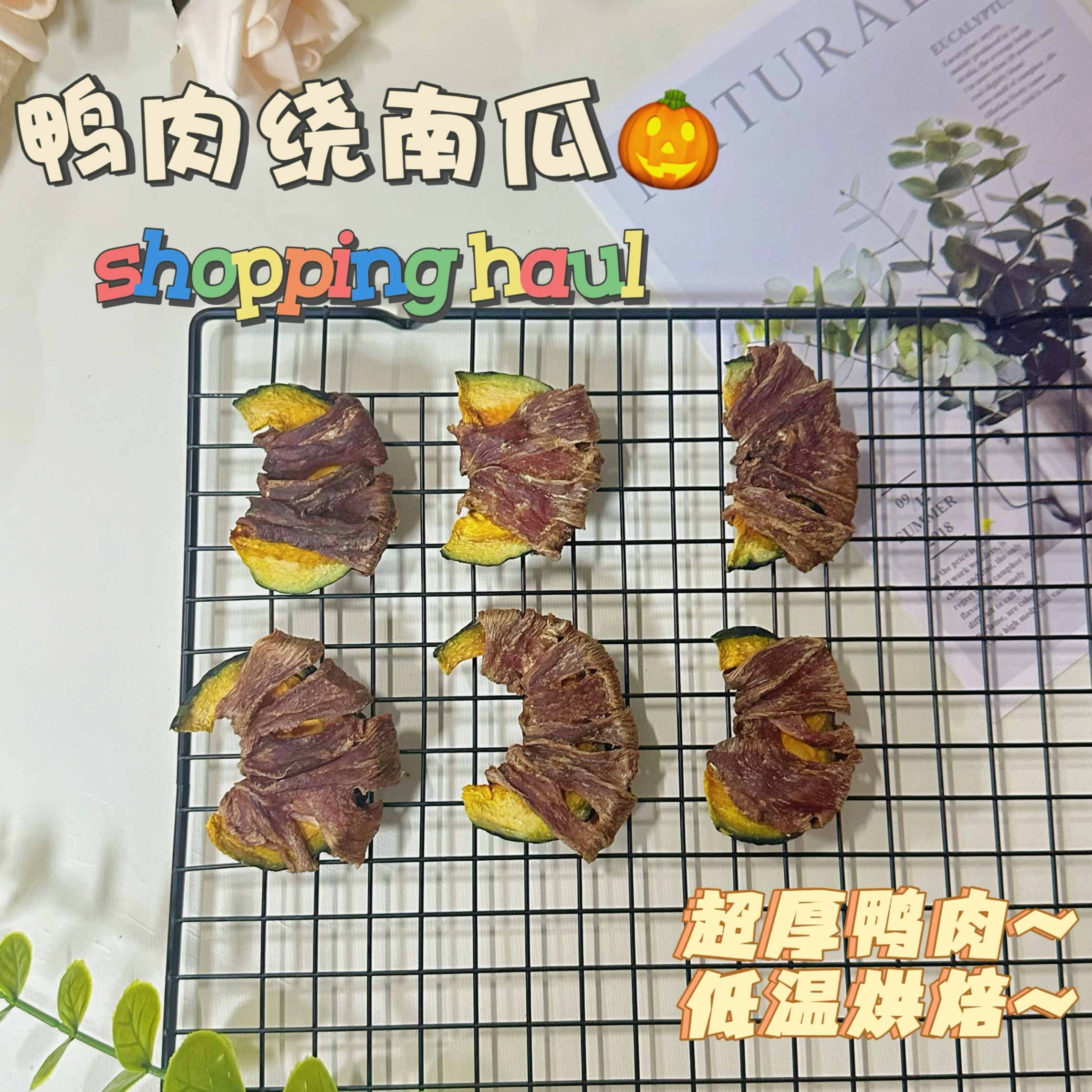 木头家自制无添加风干宠物零食鸭肉绕南瓜清热去火调理肠胃狗通用