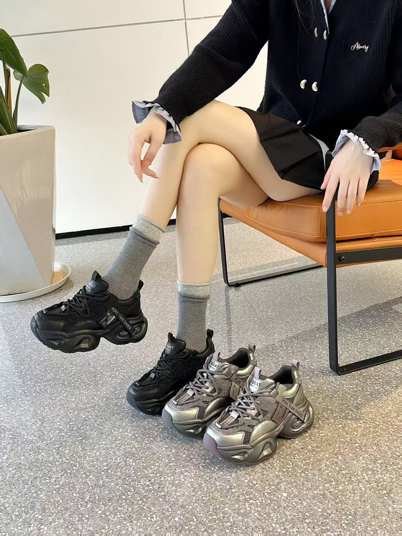 YIPU壹铺老爹鞋冬季加绒百搭韩版黑色时尚ins休闲鞋女鞋子