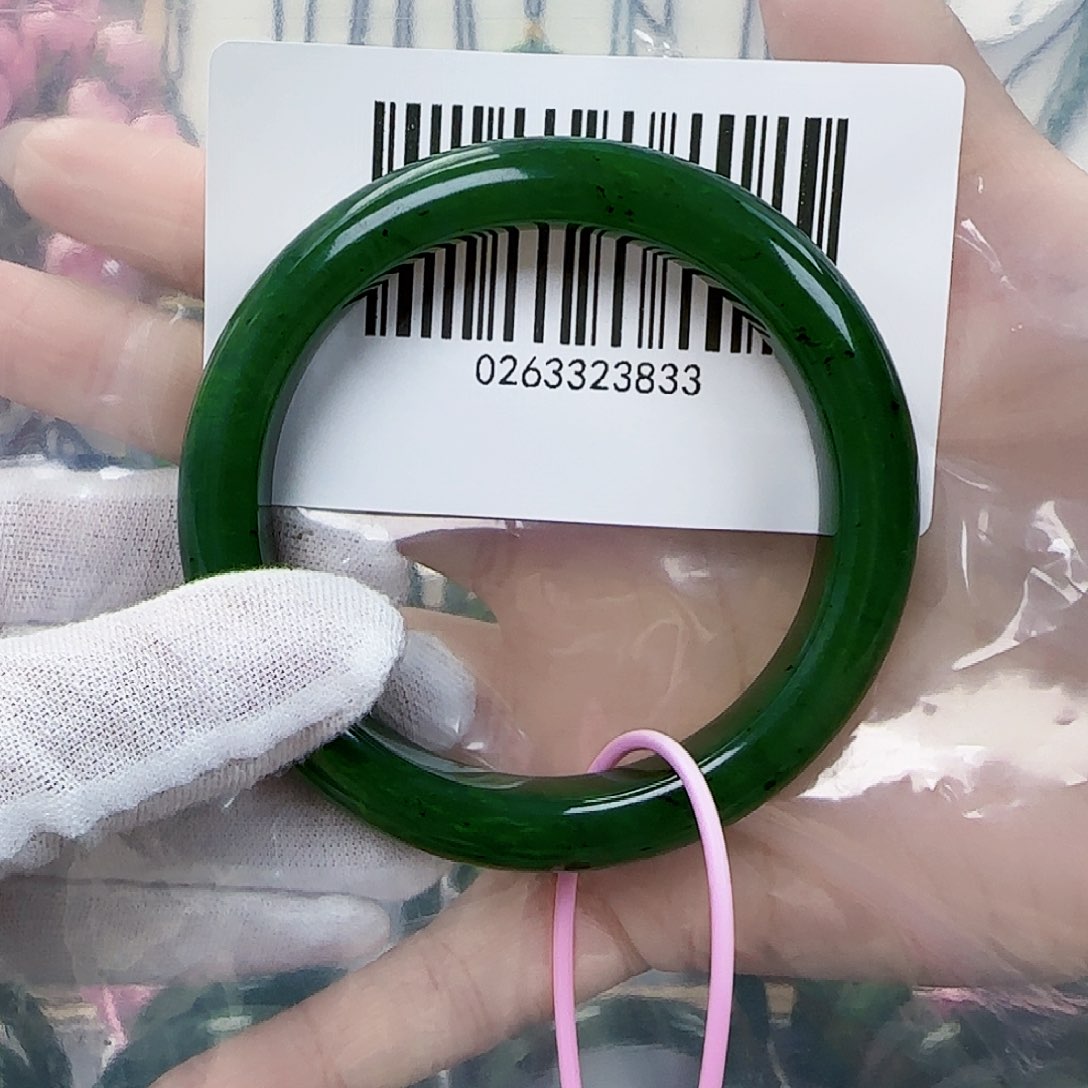 和田玉（碧玉）手镯未镶嵌58