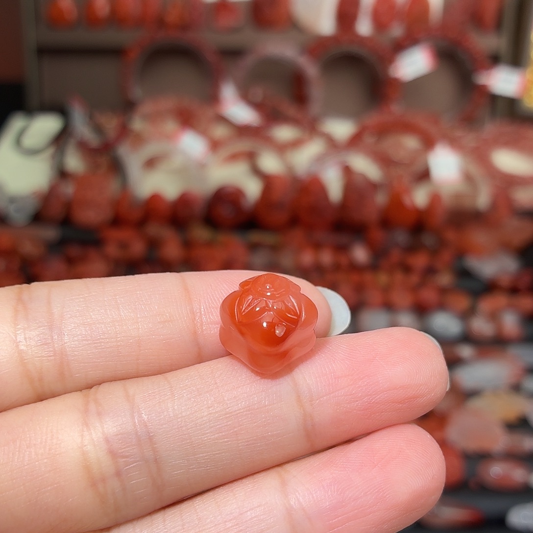 南红玛瑙未镶嵌颈饰柿子11+