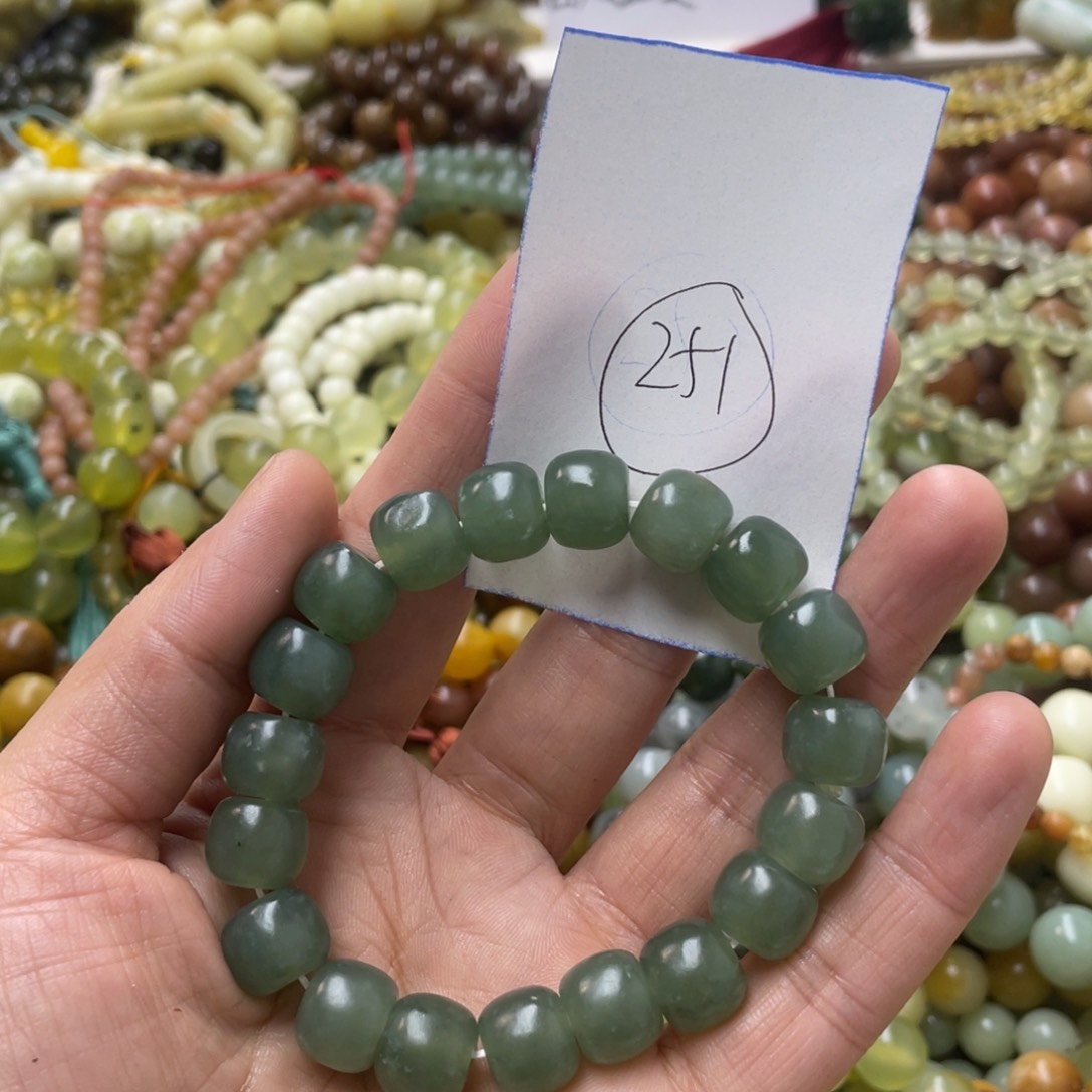 蛇纹石玉手链未镶嵌