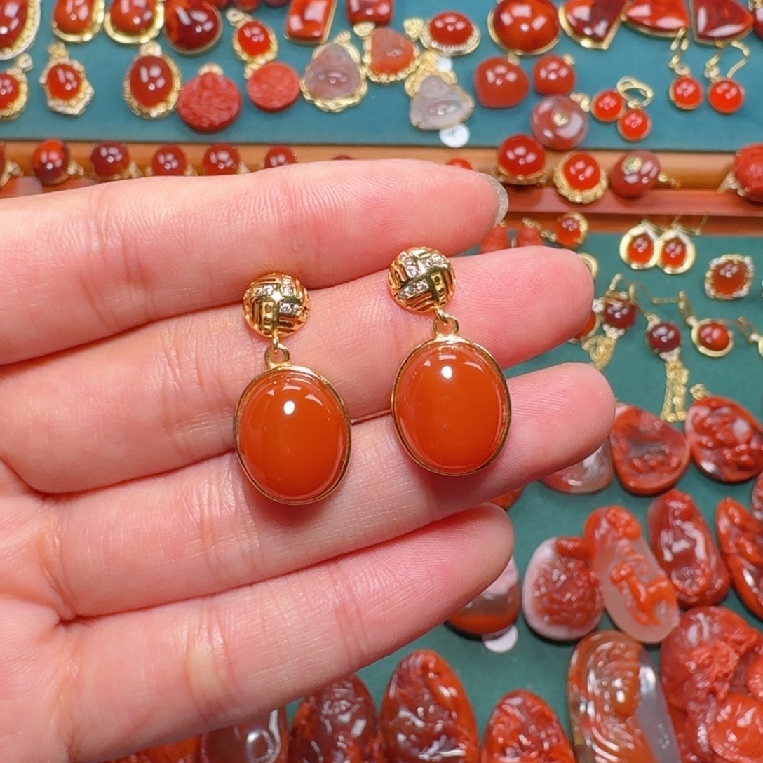 南红玛瑙南红银S925镶嵌