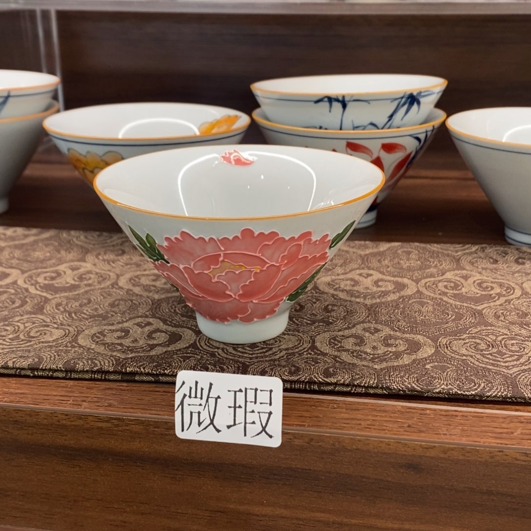 釉下彩老陶泥手工绘制