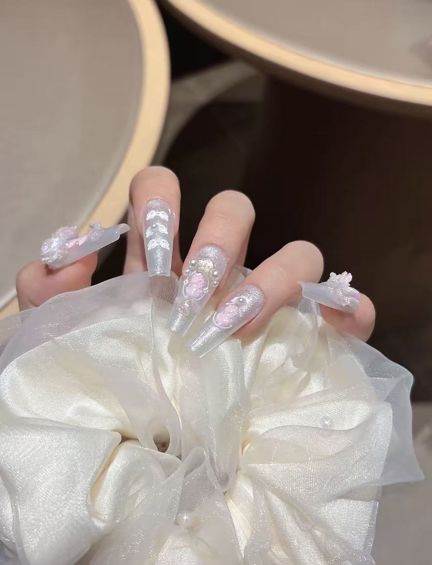 纯手工秋冬新款高级感小众精美网红款穿戴甲[两单包邮]<无盒>