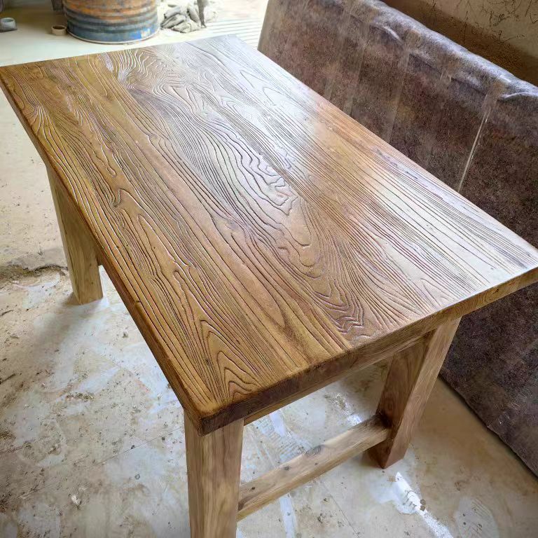 老榆木通板5厘米桌面、餐桌、书桌、茶桌、学习桌、办公桌、实木桌、饭桌