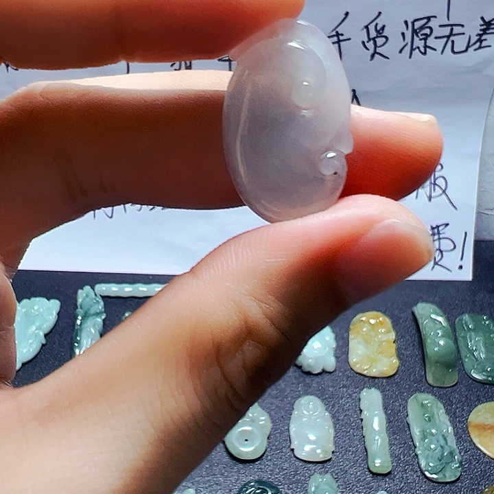 颈饰未镶嵌翡翠天然A货翡翠4