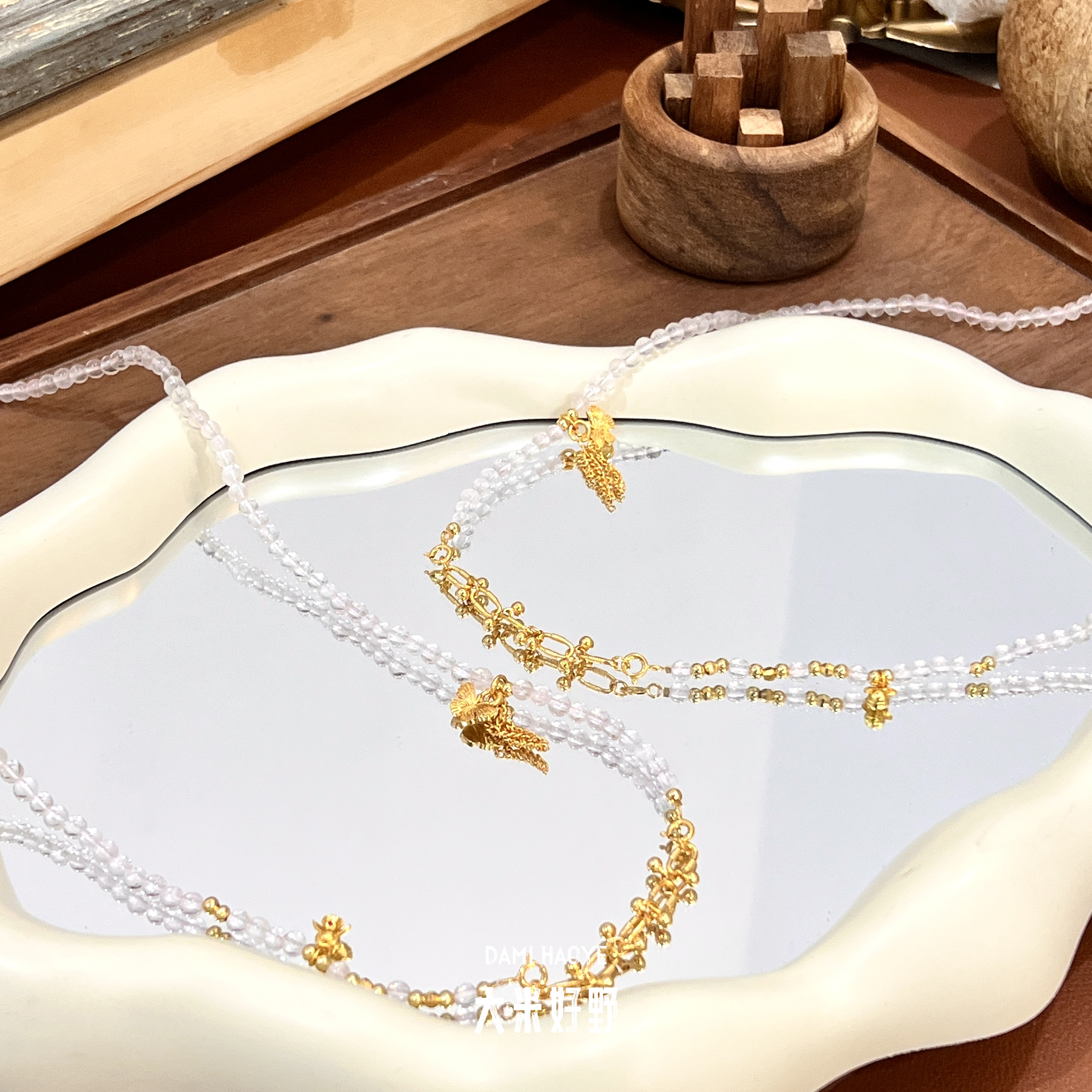 【水晶项链】星光粉水晶项链白水晶项链多样性发一