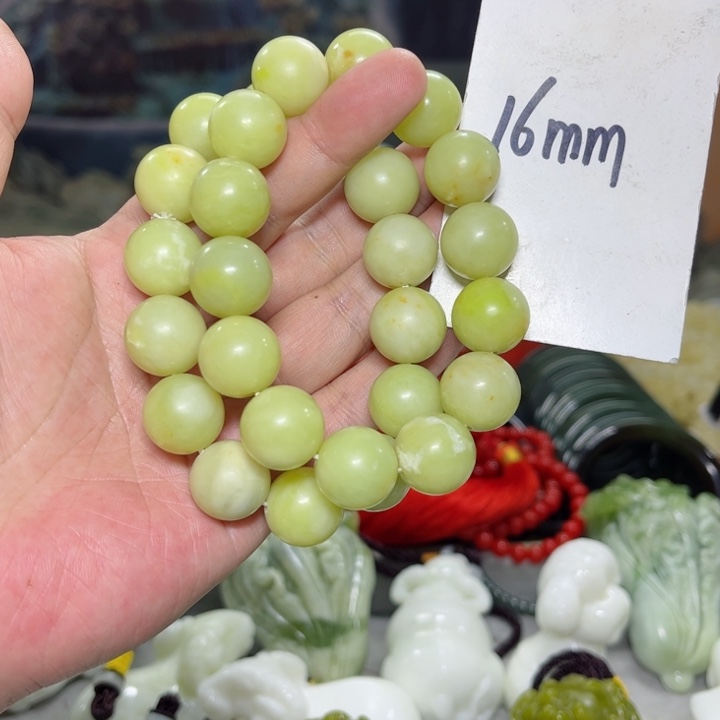 蛇纹石玉手串多样性发货未镶嵌