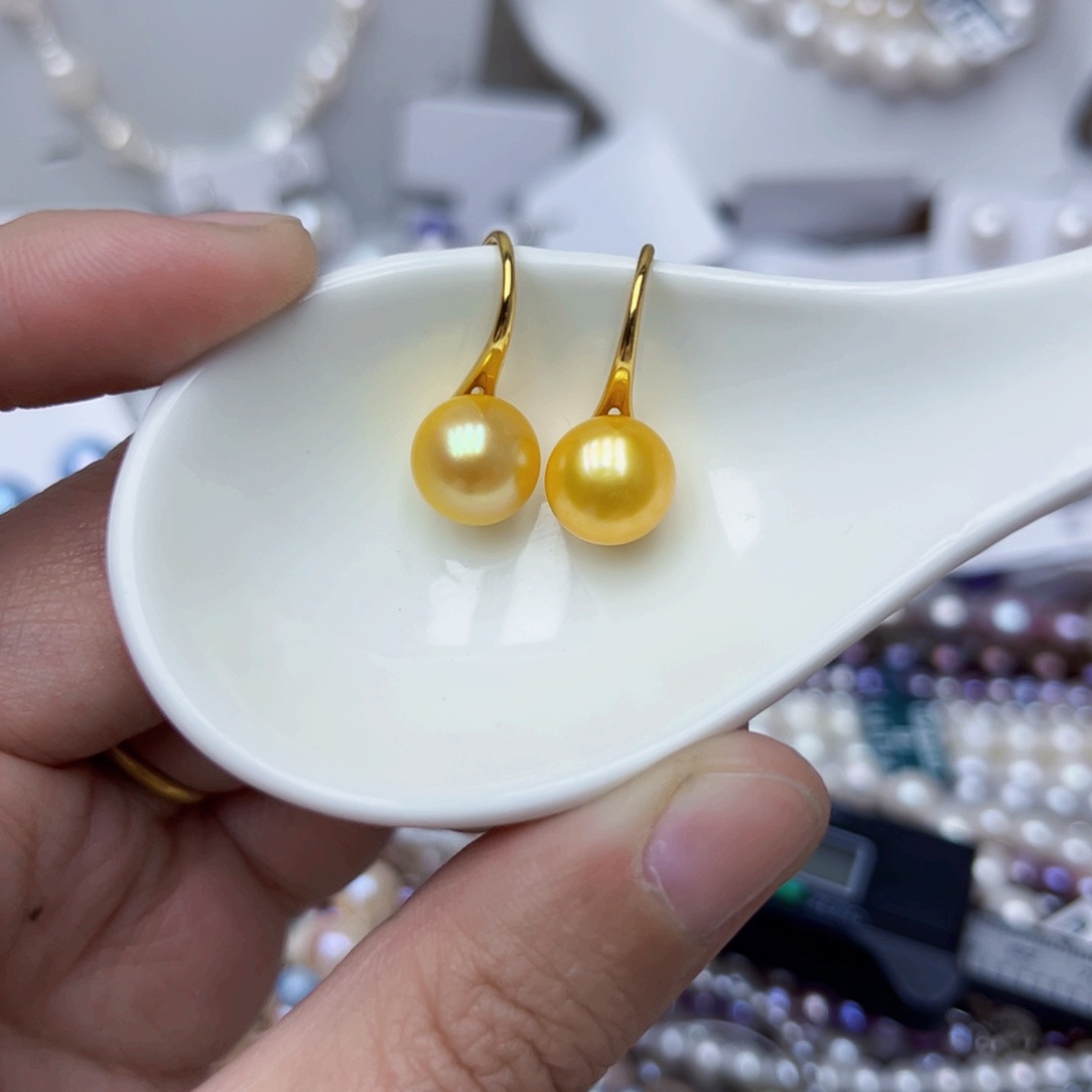 淡水珍珠耳饰银S925镶嵌