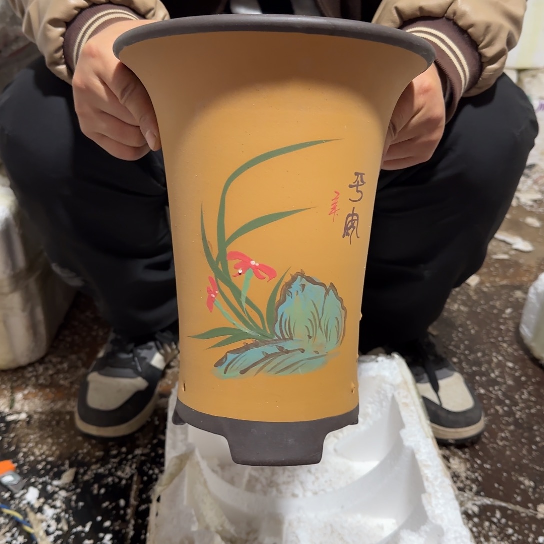 紫砂花盆口径18.22口径