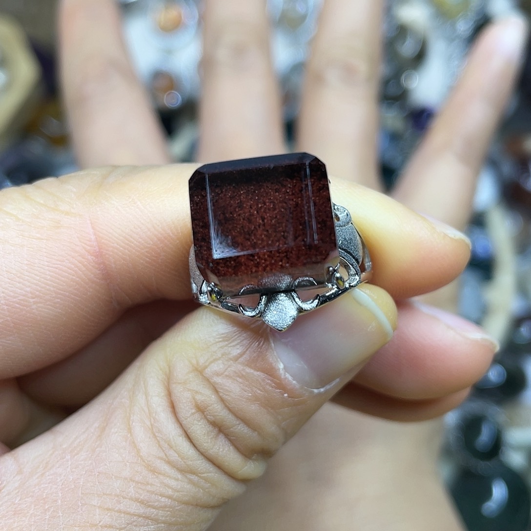 【闪购商品】银S925镶嵌珠宝半成品水晶戒指