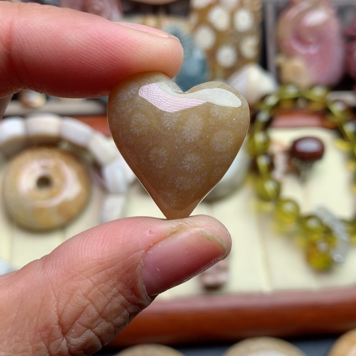 硅化珊瑚（珊瑚玉）颈饰未镶嵌